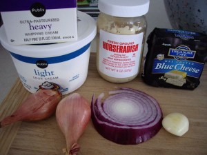 Ingredients for Onion-Horseradish Di