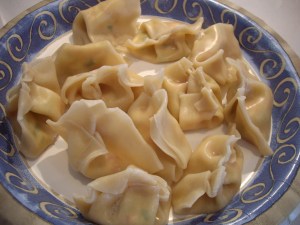 boiled wontons