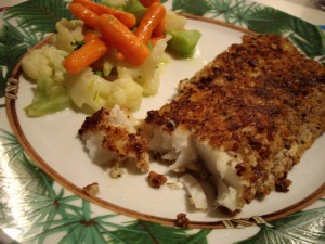 pecan crusted orange roughy