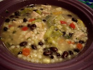 Pork Soup with Couscous & Black Beans